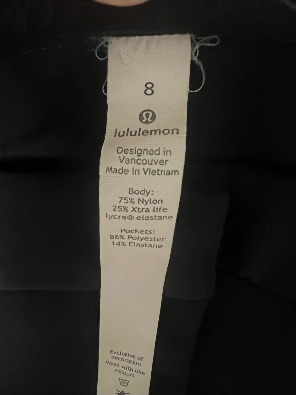 Lululemon On The Move Pant Black Size 8 Travel Friendly Zip Pockets Stretch EUC - Picture 7 of 15